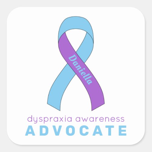 Dyspraxia Advocate White Square Sticker