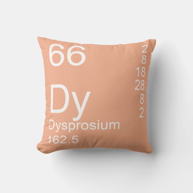 Dysprosium Throw Pillow (Front)