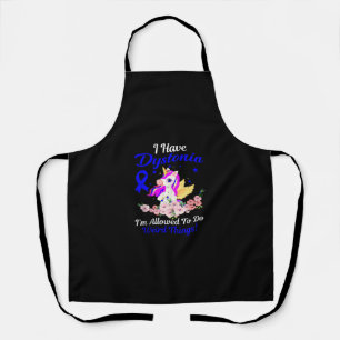 Dystonia Awareness Funny Unicorn Friend Family Sup Apron