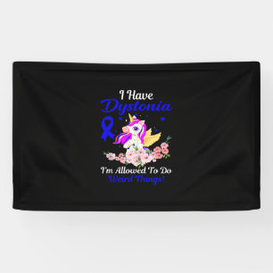 Dystonia Awareness Funny Unicorn Friend Family Sup Banner