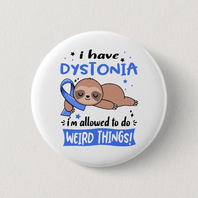 Dystonia Awareness Month Ribbon Gifts Button (Front)