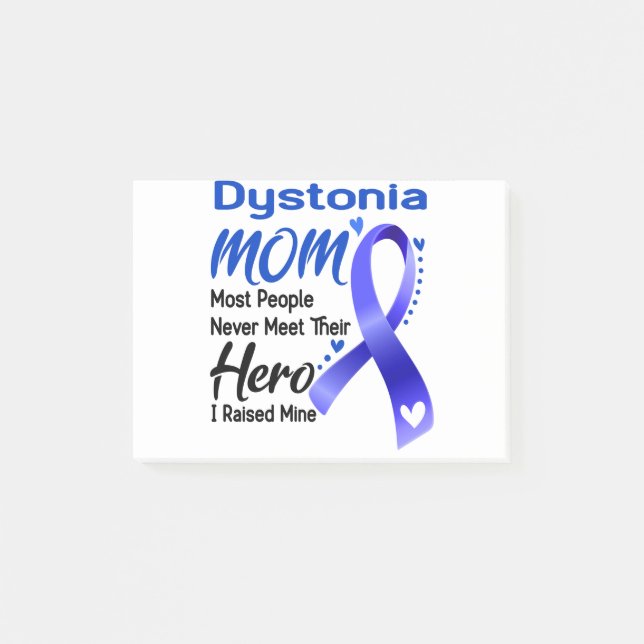 Dystonia Awareness Month Ribbon Gifts Post-it Notes (Front)