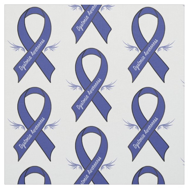 Dystonia Awareness Ribbon with Wings Fabric (Swatch)