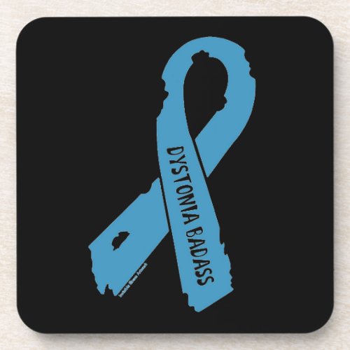 DYSTONIA BADASS torn ribbon Drink Coaster