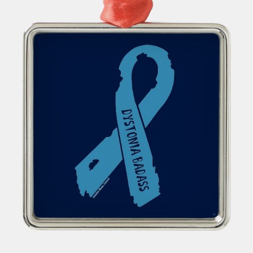 DYSTONIA BADASS torn ribbon Metal Ornament