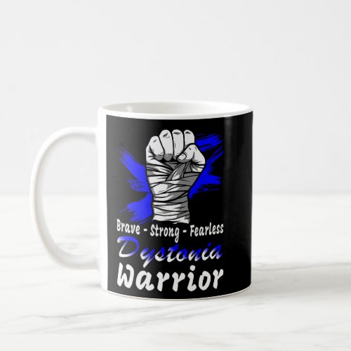 Dystonia Warrior Fight Blue Ribbon Support  Coffee Mug