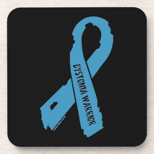 DYSTONIA WARRIOR torn ribbon Drink Coaster