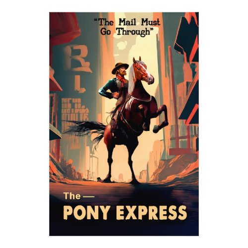 Dystopian Pony Express Rider 2057 Photo Print