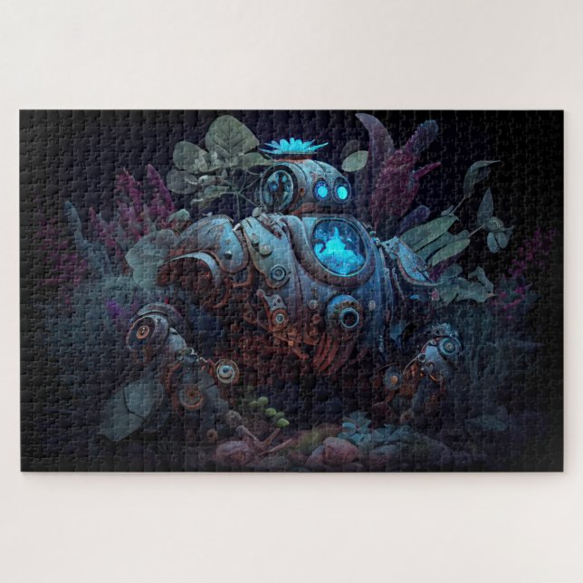 Dystopian Robot & Plants Jigsaw Puzzle (Horizontal)