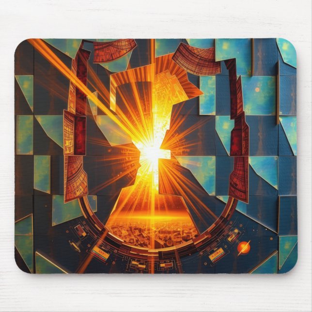Dystopian Sunrise Mouse Pad (Front)