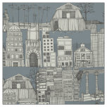 dystopian toile slate fabric