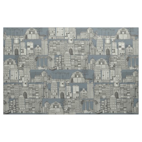 dystopian toile slate fabric