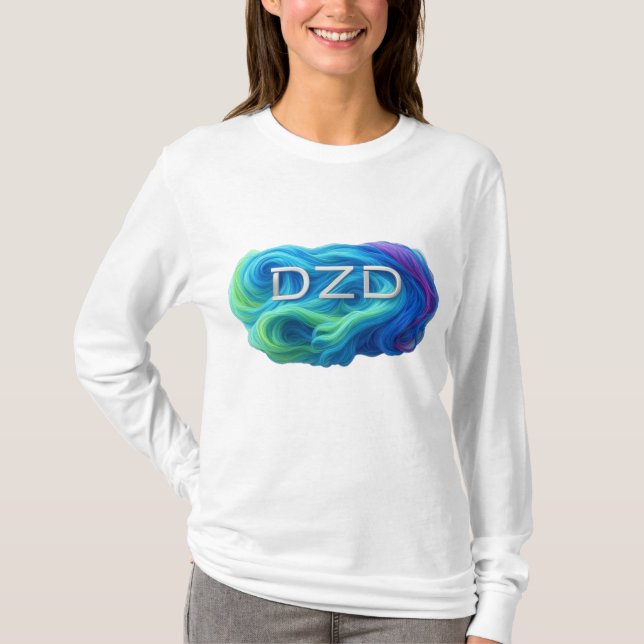 DZD Logo Swirling Colours T-Shirt (Front)