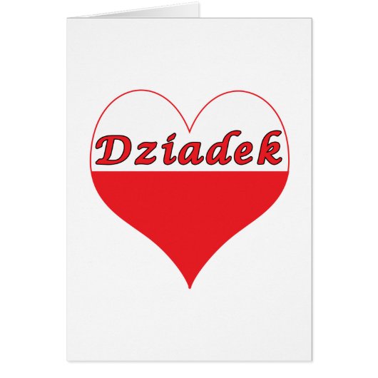Dziadek Polish Heart Cards (Front)