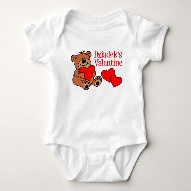 Dziadek's Valentine Baby Bodysuit (Front)