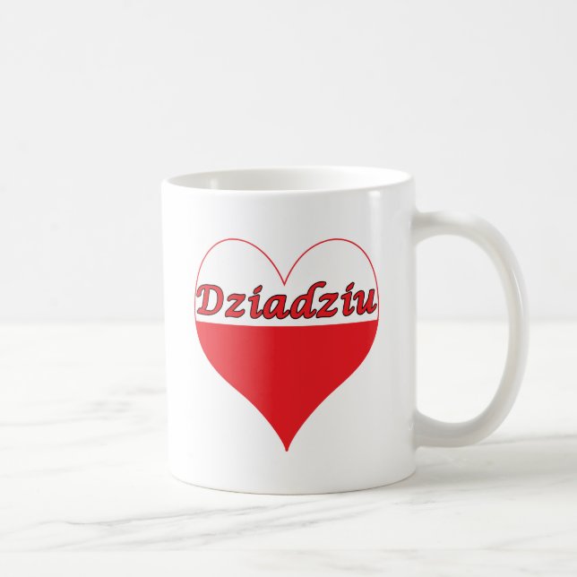 Dziadziu Polish Heart Coffee Mug (Right)