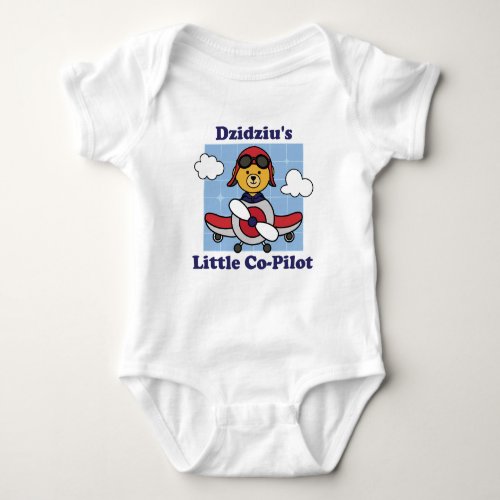 Dzidzius Little Co_Pilot _ Cute Airplane Baby Bod Baby Bodysuit