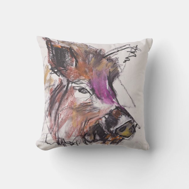 Dzik Throw Pillow (Front)