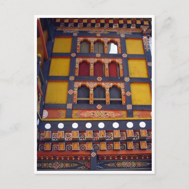 dzong color window postcard (Front)