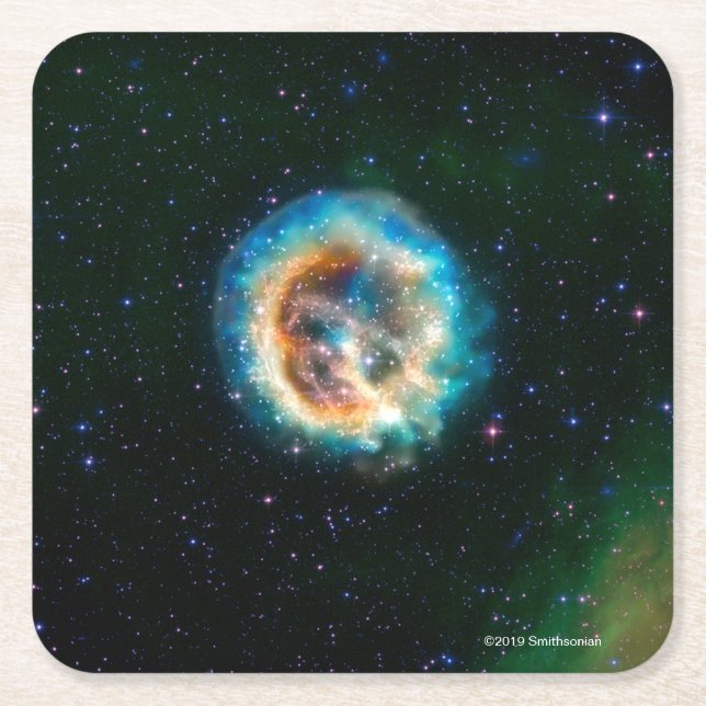 E0102, Adding a New Dimension to an Old Explosion Square Paper Coaster (Front)