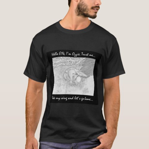 E14 CROW DONATION GOING HOME ON OZZIES WING  T_Shirt