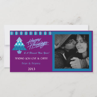 E2 Holiday Tree-Plumb Xmas Photo Cards