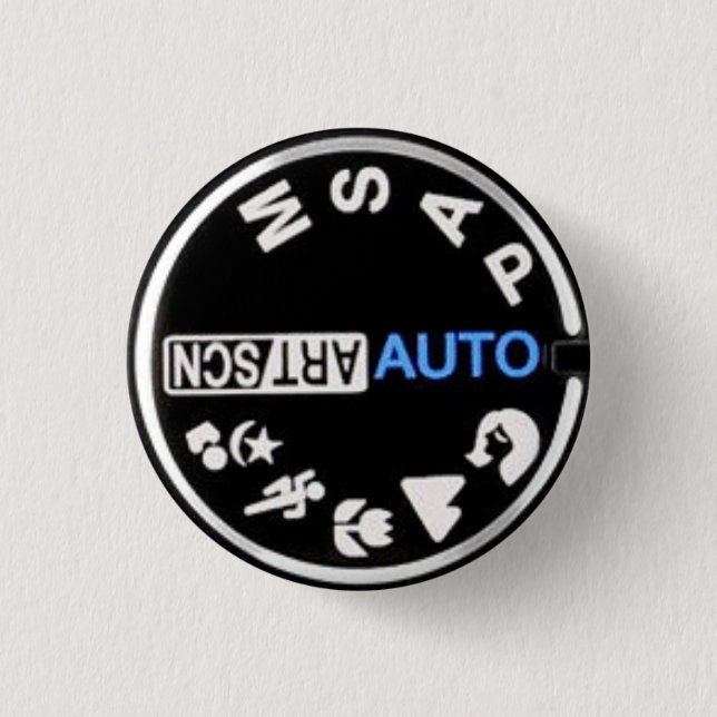 E30 Mode Dial Pinback Button (Front)