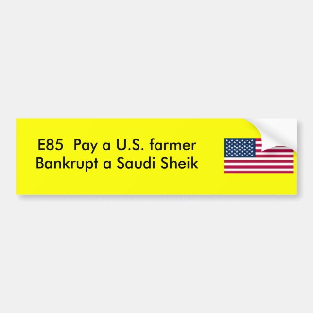 E85 - Bankrupt a Saudi Sheik Bumper Sticker (Front)