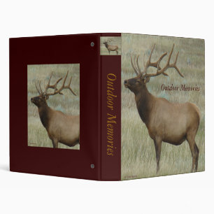 E8 Bull Elk in Velvet 3 Ring Binder