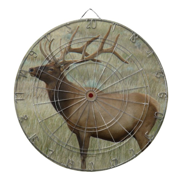 E8 Bull Elk in Velvet Dart Board (Front)