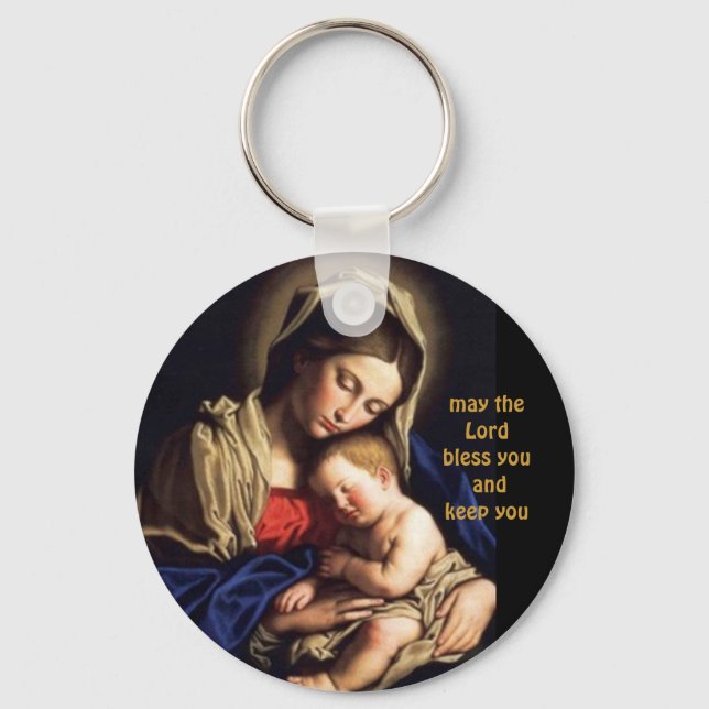 e-2  madonna and child keychain (Front)