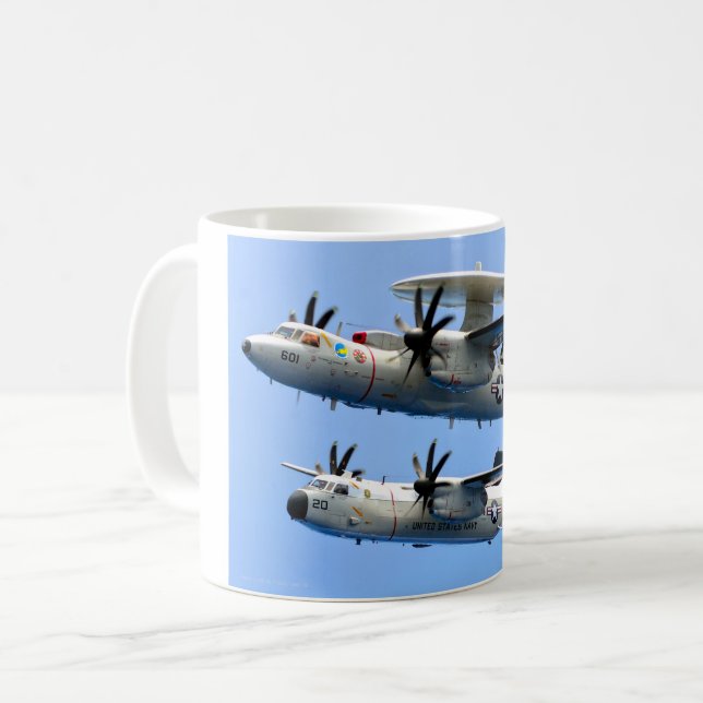 E-2C HAWKEYE and C-2 GREYHOUND Coffee Mug (Front Left)