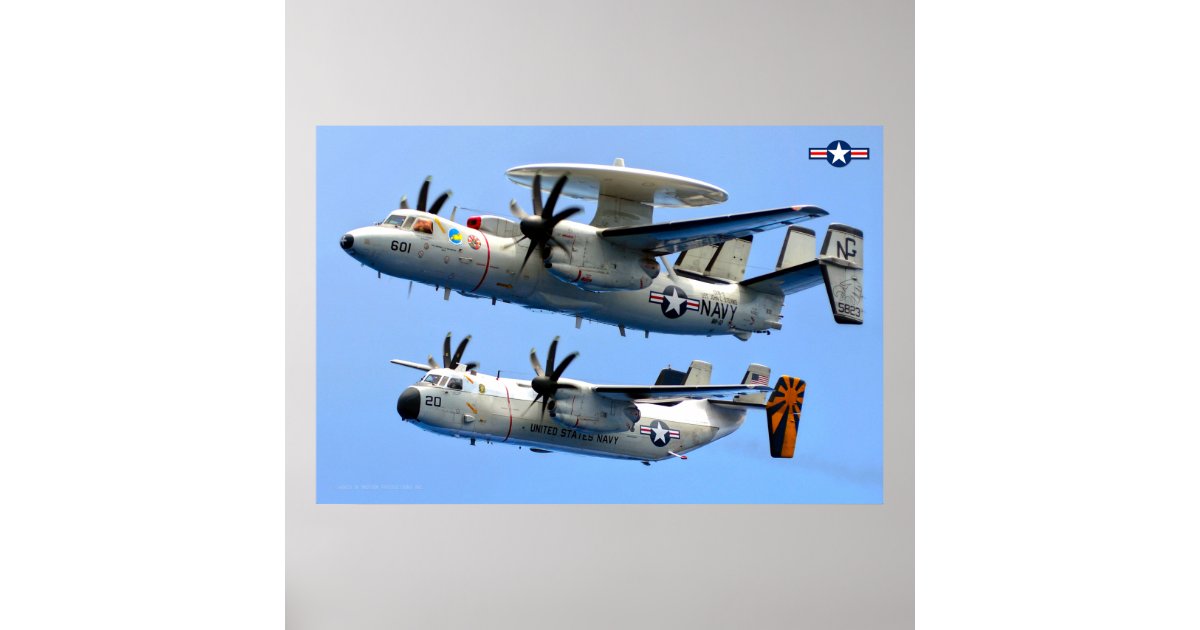 E-2C Hawkeye and C-2 Greyhound Poster | Zazzle