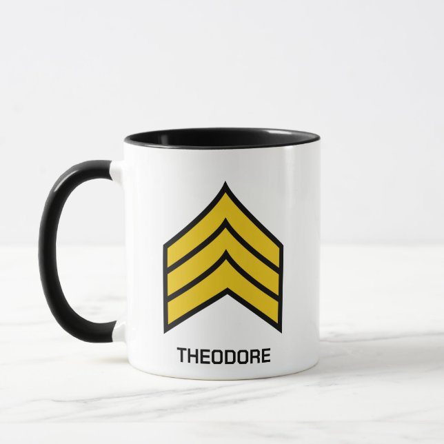 E-5 Sergeant US Army Rank Mug (Left)