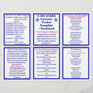 E-8** Patriotic Pocket Pamphlet / Bookmark