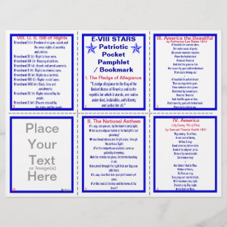 E-8** Patriotic Pocket Pamphlet / Bookmark Flyer