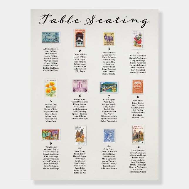 E&A Reception Table Seating 18x24 Foam Board (Front)