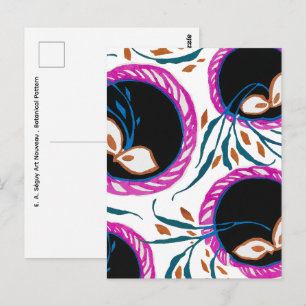 E. A. Séguy Art Nouveau , Botanical Pattern Postcard