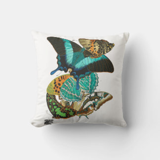 E.A. Séguy Vintage Butterflies Illustration Throw Pillow