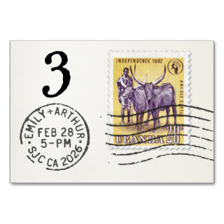 E&A Wedding Reception Table Card 3 Uganda