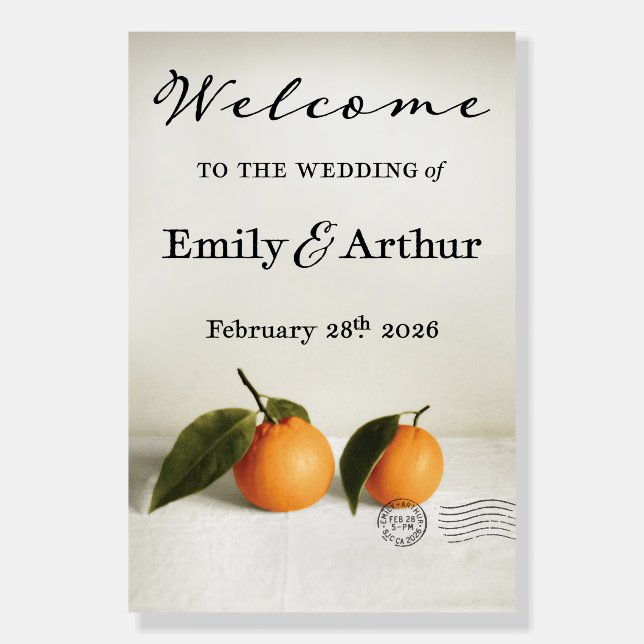 E&A Wedding Reception Welcome 24x36 Foam Boards (Front)