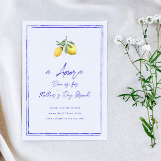 È Amore Italian Mother's Day Brunch Invitation