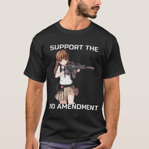 EAnhgocUpZZRifle Waifu Supports the Second Amen T_Shirt