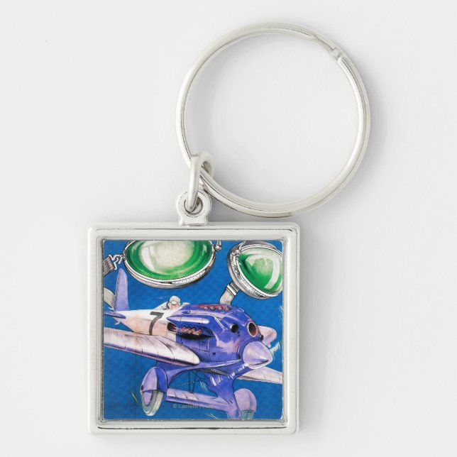 E.B. Meyrowitz Flying Goggles Advertisement Keychain (Front)