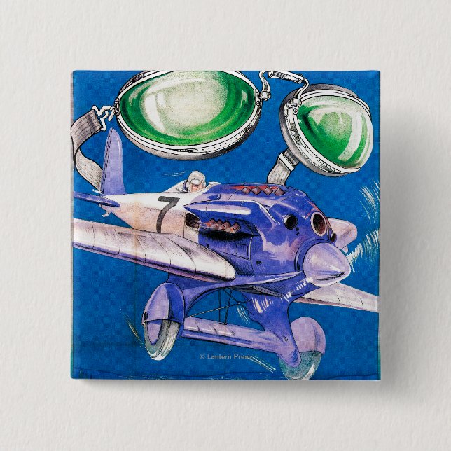 E.B. Meyrowitz Flying Goggles Advertisement Pinback Button (Front)