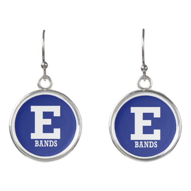 E-Bands Blue Earrings (Front)