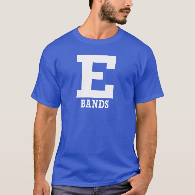 E-Bands Mens Blue Short Sleeve T-Shirt (Front)
