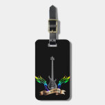 E-bass Guitar Wings Luggage Tag at Zazzle