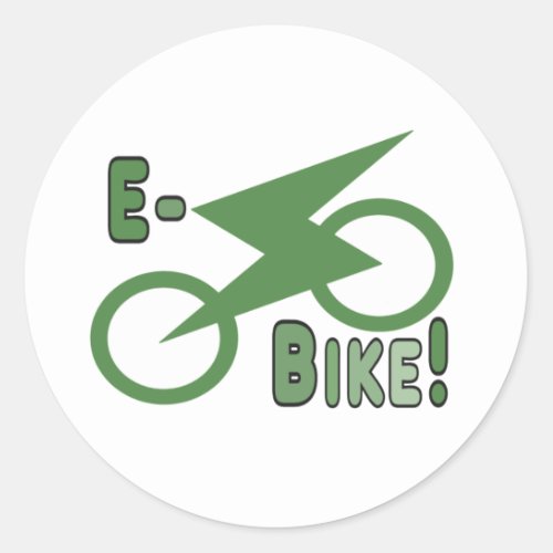 E_Bike Classic Round Sticker