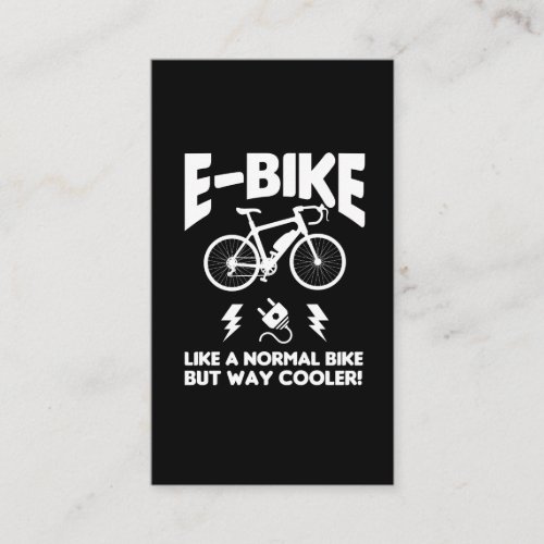 E_Bike Cycling Electric Bicycle biking Business Card
